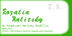rozalia malitsky business card